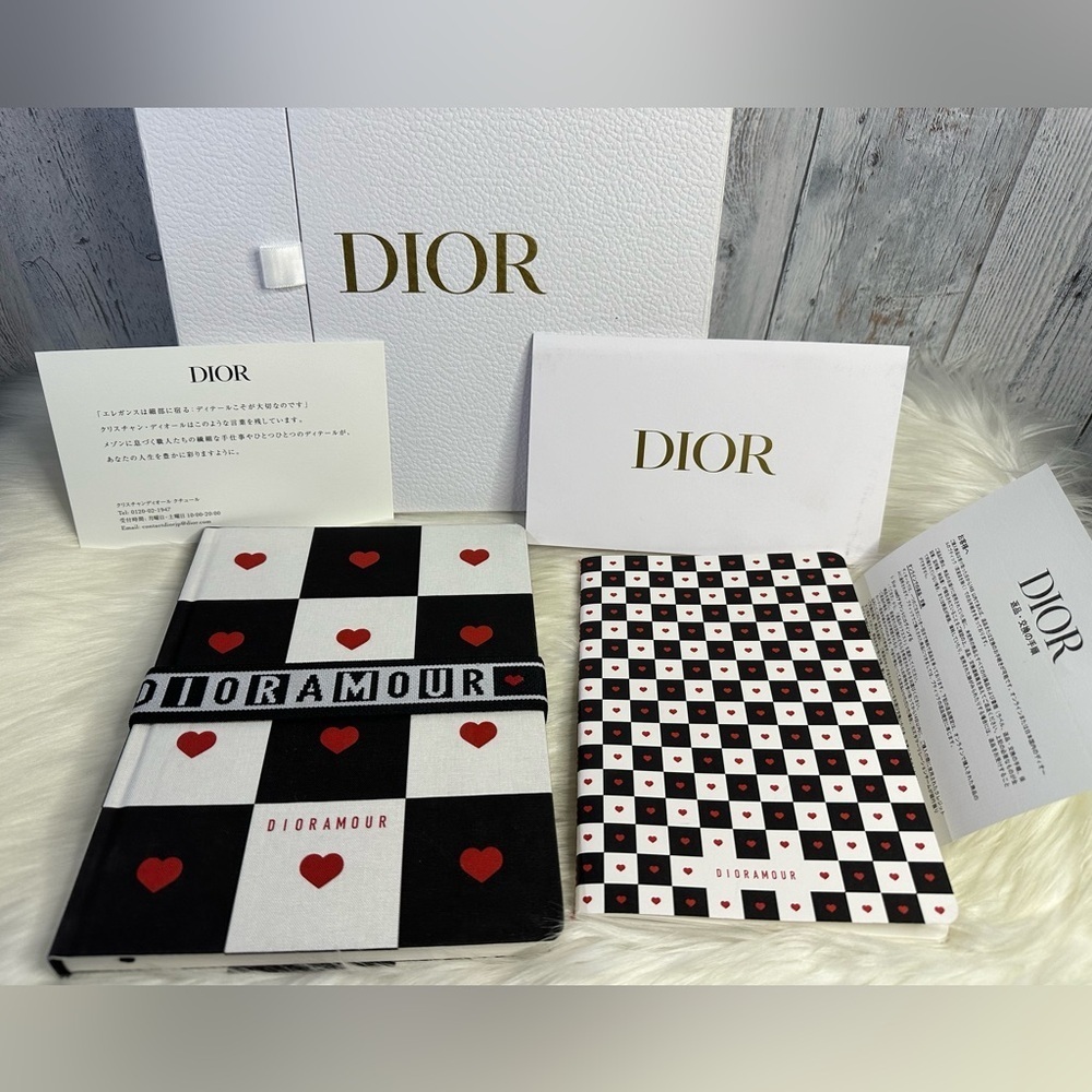 DIOR amour heart hard cover notebook set